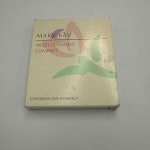 Vintage Mary Kay Multi-Glamour Compact Refillable Pink Gold Trim Empty Palette